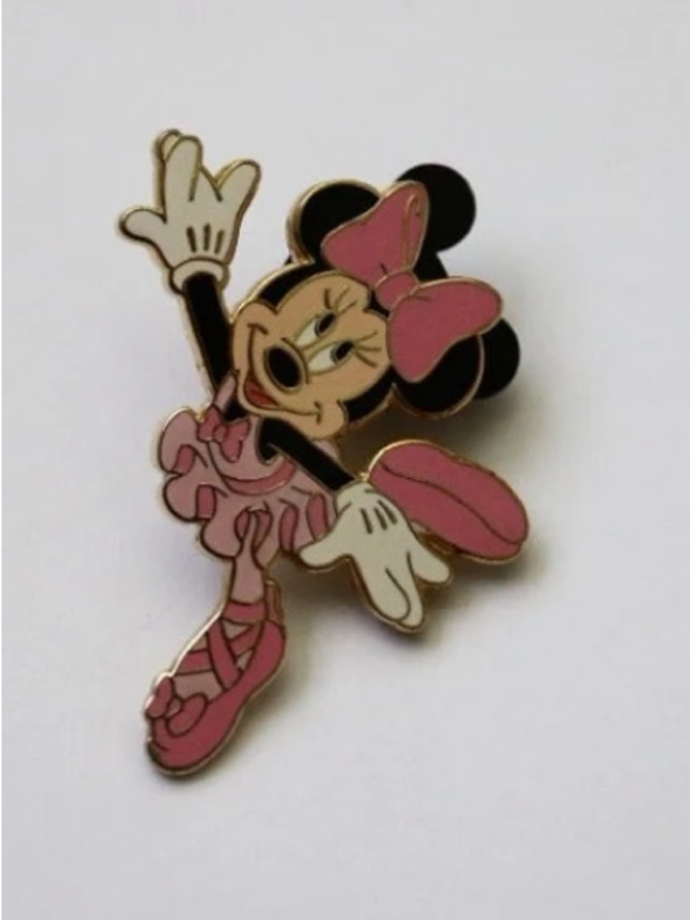Disney Minnie Mouse Pink Ballerina Pin Vintage